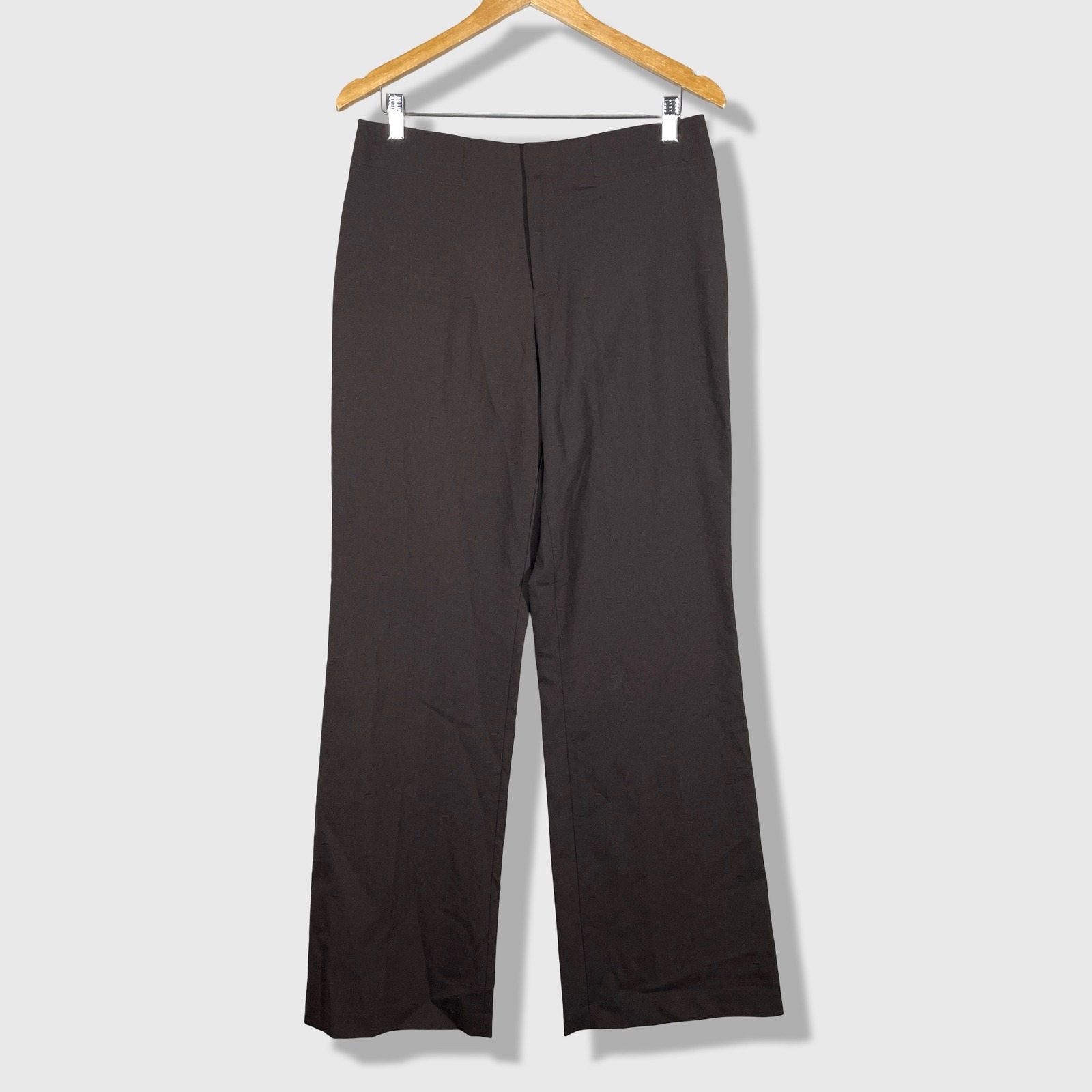 Adec Rouge Ligne Francis Trousers Womens 8 Brown Wool Blend Corporate Chic